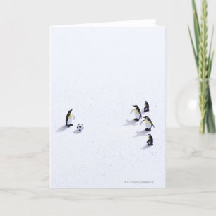 Die Pinguine beim Fußballspielen Karte