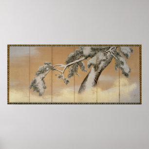 Die Pinien unter Schnee Poster