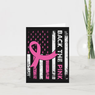 Die Pink Ribbon American Flag Breast Cancer Awaren Karte