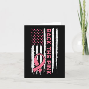 Die Pink Ribbon American Flag Breast Cancer Awaren Karte
