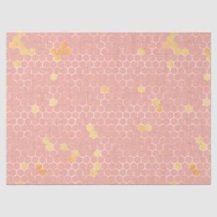 Die Pink und Gold Bee Serie Design 2 Seidenpapier
