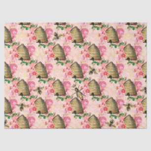 Die Pink und Gold Biene Serie Design 11 Seidenpapier