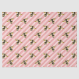 Die Pink und Gold Biene Serie Design 12 Seidenpapier