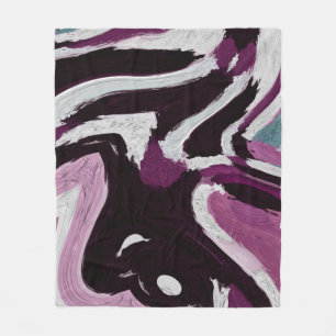 Die Pinselstrich-Grafik abstrakt Hintergrund. Kuns Fleecedecke