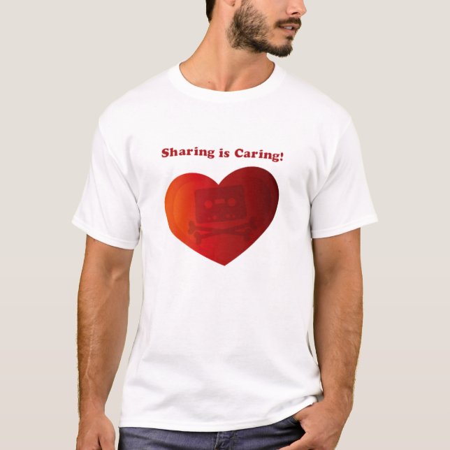 Die Piraten-Bucht: Das Teilen ist sich kümmerte T-Shirt (Vorderseite)