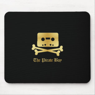 Die Piraten-Bucht-Goldlogo-Mausunterlage Mousepad