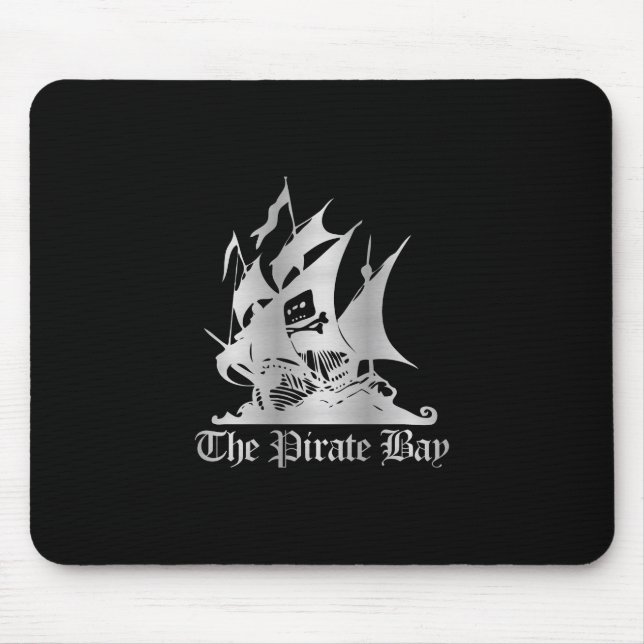 Die Piraten-Bucht-Silber-Logo-Mausunterlage Mousepad (Vorne)