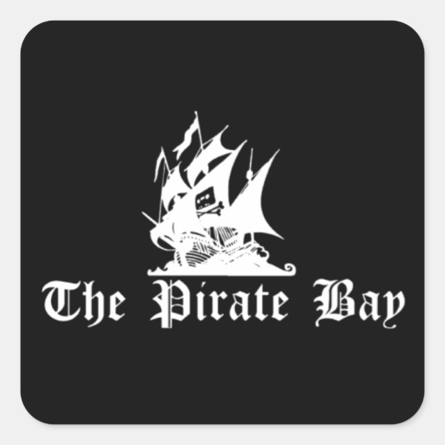 Die Piratenbucht Quadratischer Aufkleber (Vorderseite)