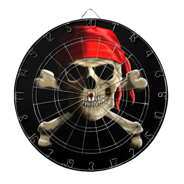 Die Piratenflagge Dartscheibe (vorne)