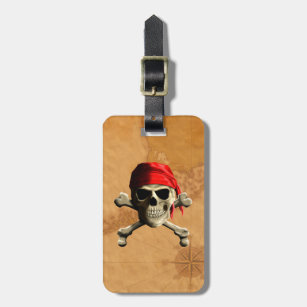 Die Piratenflagge-Piraten-Karte Gepäckanhänger