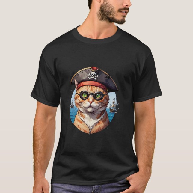 Die Piratenkatze T-Shirt (Vorderseite)