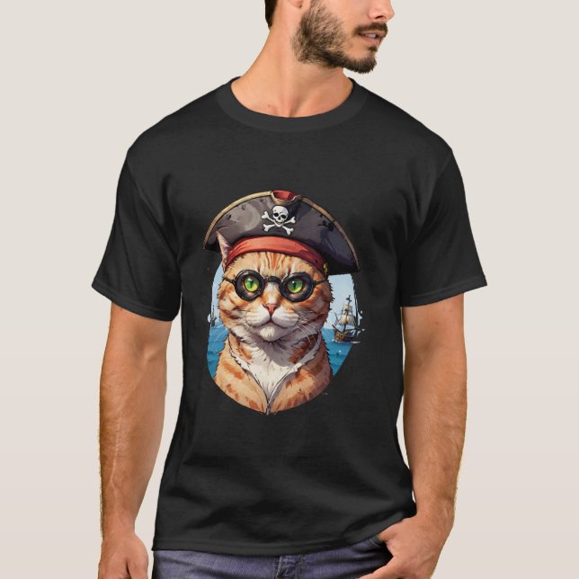 Die Piratenkatze T-Shirt (Vorderseite)
