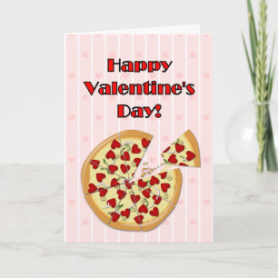 Die Pizza des Valentinsgrußes Feiertagskarte