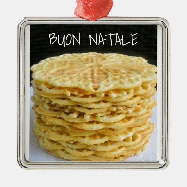 "DIE PIZZELLE" ITALIENISCHE CHRISTMAS-ORNATION ORNAMENT AUS METALL (Vorne)