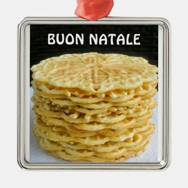 "DIE PIZZELLE" ITALIENISCHE CHRISTMAS-ORNATION ORNAMENT AUS METALL (Vorne)