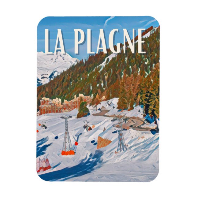 Die Plagne Station Magnet (Vertikal)