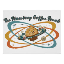 Die planetarische Kaffeepause Retro-Weltraumgestal
