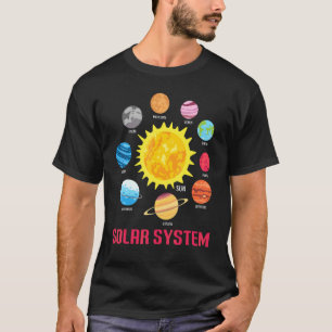 Die Planeten des Sonnensystems Weltraum Astronom T-Shirt