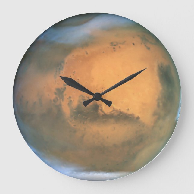 Die Planeten-Mars Große Wanduhr (Vorderseite)