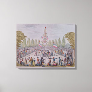 Die Plantage eines Freiheits-Baums Leinwanddruck