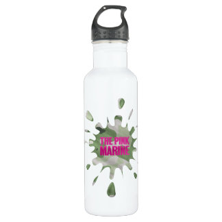 Die Platsche Wasserflasche mit der rosa Marinekart Edelstahlflasche