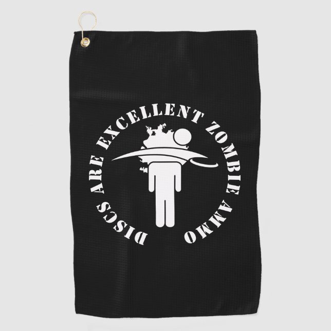 Die Platten sind ausgezeichnete Zombie Ammo Disk G Golfhandtuch (Vorderseite)