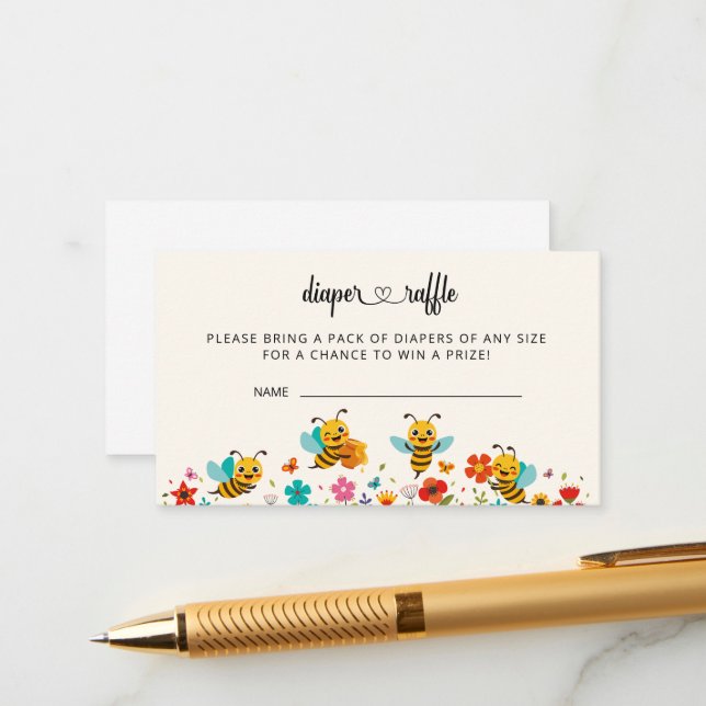 Die Plätze für die Verlosung von Bienenweinen könn Begleitkarte (Vorderseite/Rückseite Beispiel)