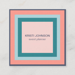 Die Plätze in Strandfarben sind Minimalistisch mod Quadratische Visitenkarte