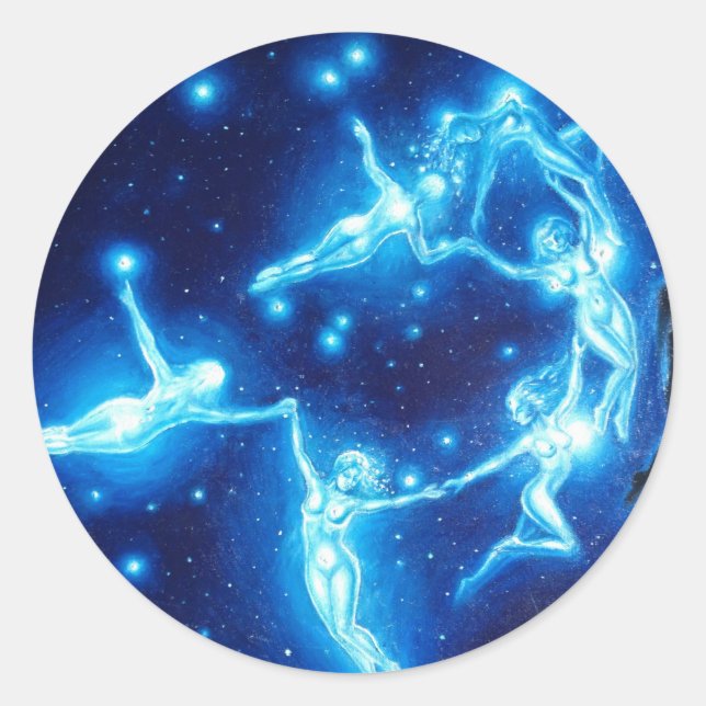 Die Pleiades Runder Aufkleber (Vorderseite)