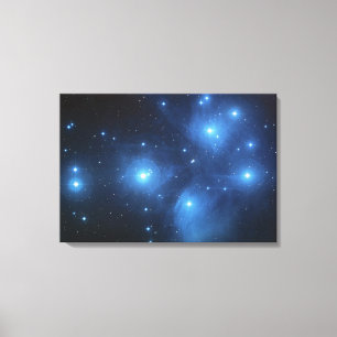Die Pleiades's Sternhaufen alias Die 7 Schwestern. Leinwanddruck
