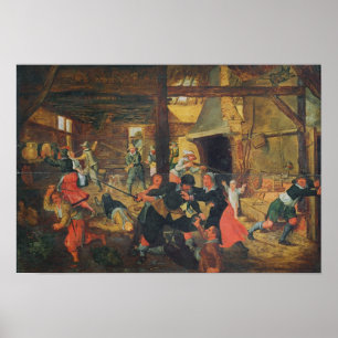 Die Plünderung eines Bauernhofes Poster