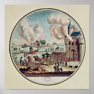 Die Plünderung und die Zerstörung von Chateaux Poster