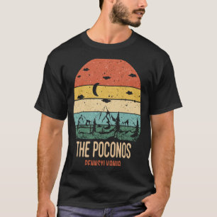 Die Poconos Pennsylvania Berge Wandern Vintag T-Shirt