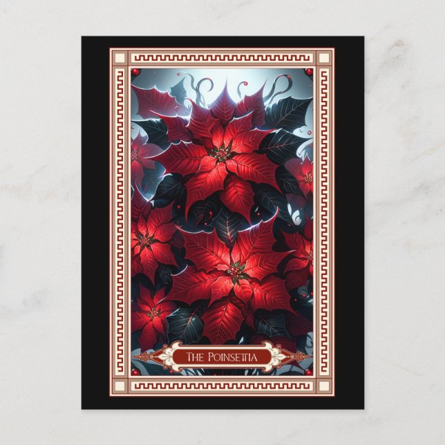 Die Poinsettia-Tarot-Karte Postkarte (Vorderseite)