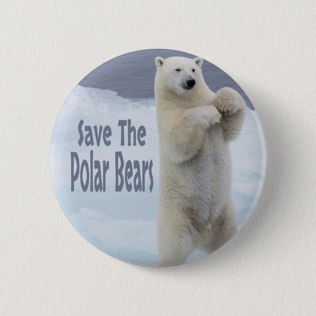 Die Polarbären gerettet Button (Vorderseite)