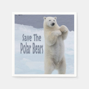 Die Polarbären gerettet Serviette
