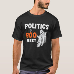 Die Politik ist ein Booblätter-Ghost-lustiger poli T-Shirt