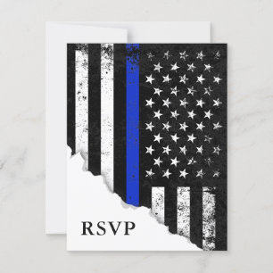 Die Polizei styled die weiße UAWG der amerikanisch RSVP Karte