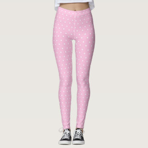 Die Polka-Punkt-Leggings der rosa Frauen Leggings