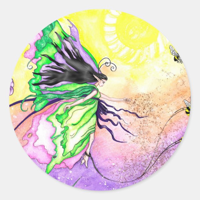 Die Pollinatenprominade Runder Aufkleber (Vorderseite)