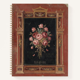 Die Pompejanische Rose: Antikes Römisches Fresko F Notizbuch