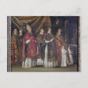Die Pontifikmesse oder, die Prozession Postkarte