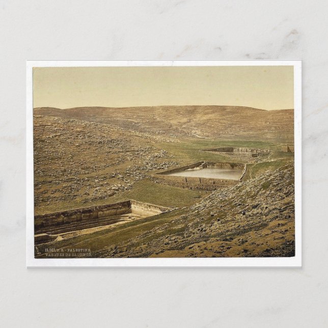 Die Pools von Solomon, Bethlehem, Heiligem Land (d Postkarte (Vorderseite)