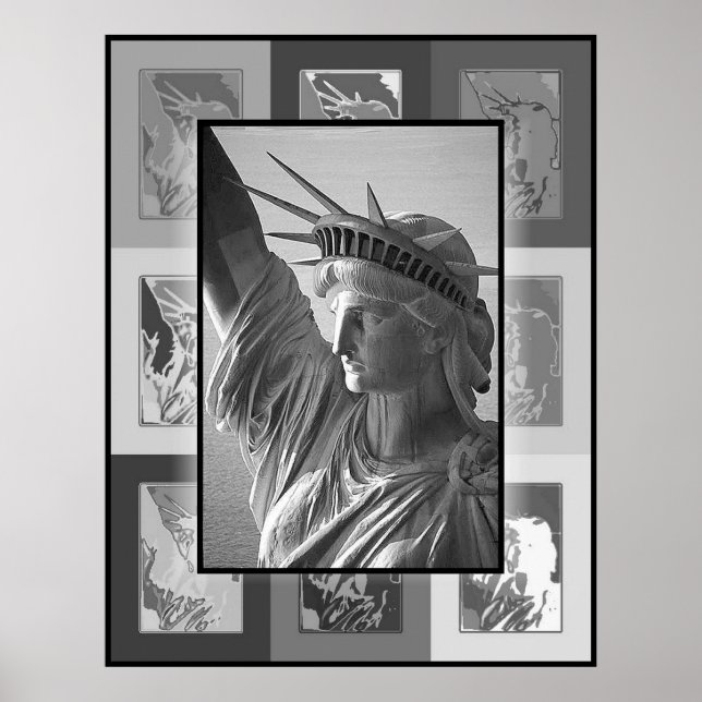 Die Pop Art Lady Liberty Poster (Vorne)