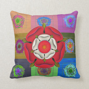 Die Pop-Kunst Tudor Rose Kissen