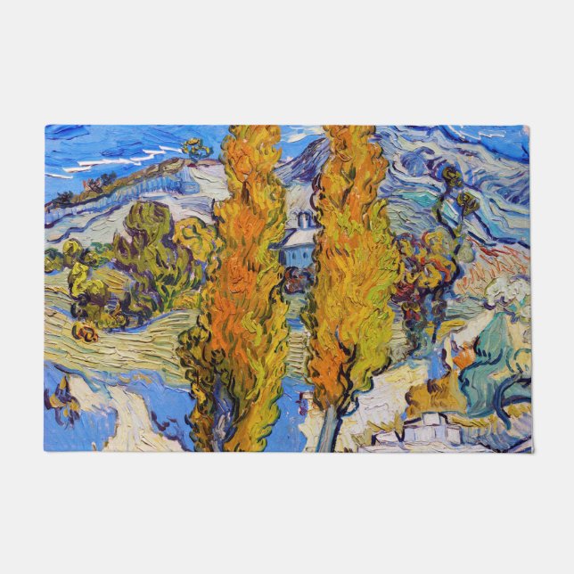 Die Poplars in Saint-Rémy, Van Gogh Fußmatte (Vorderseite)