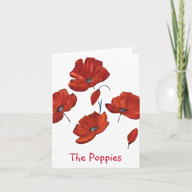 Die Poppies Karte (Vorderseite)