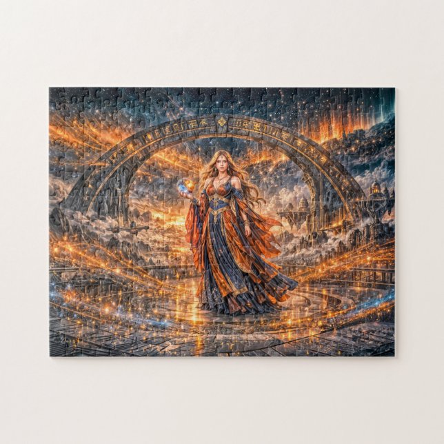 Die Portalmeisterin – Episches Fantasy-Puzzle Puzzle (Horizontal)