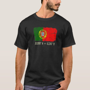 Die portugiesische Flagge koordiniert Männer Fraue T-Shirt