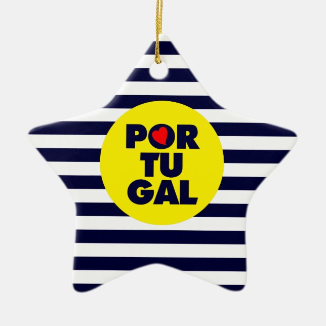 Die portugiesische Sonne Keramik Ornament (Vorne)